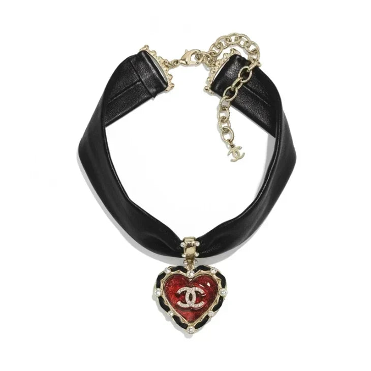 18K Chanel 2021 Leather Choker Necklace