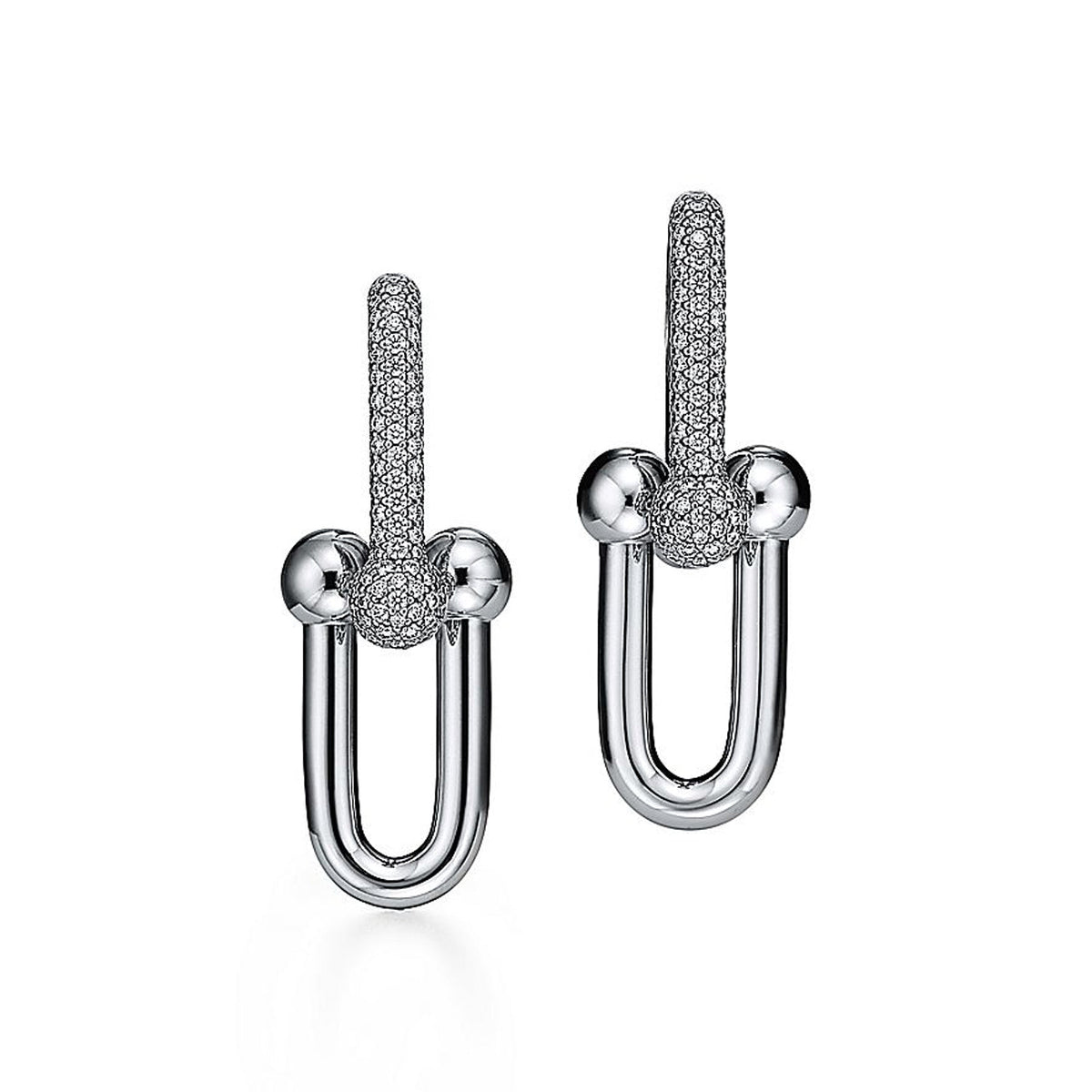 18K Tiffany & Co. HardWear Large Link Diamonds Earrings
