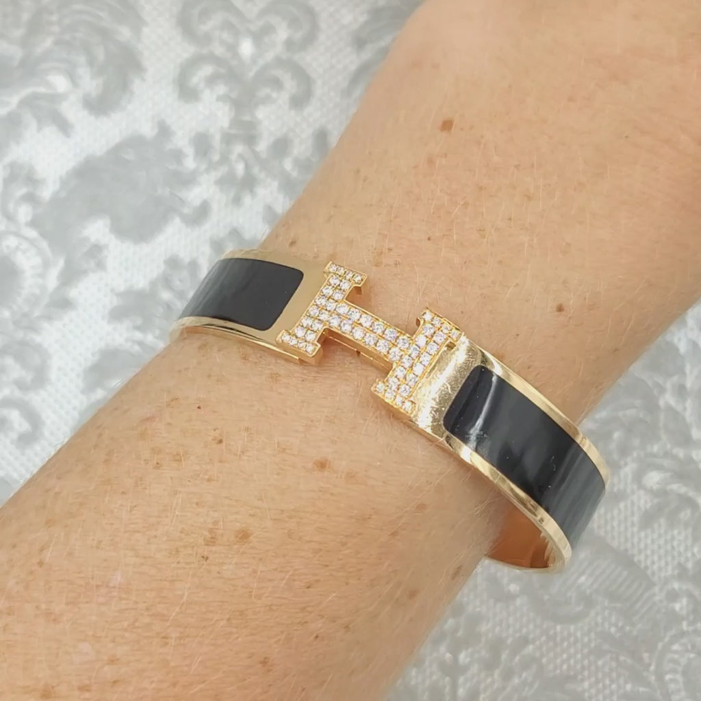 18K Clic Hermès Diamond Bracelet