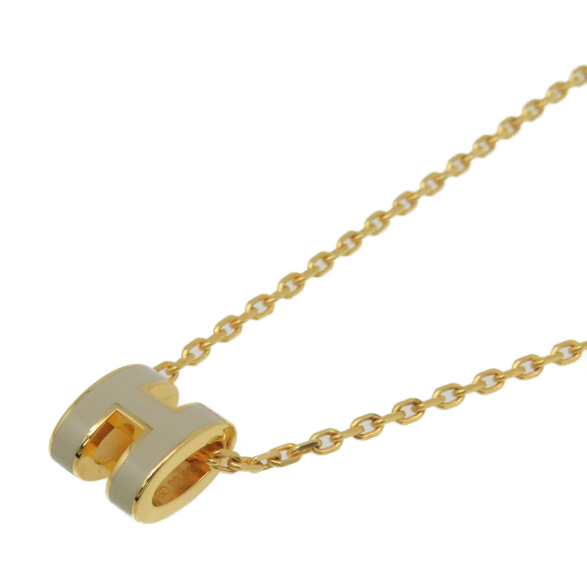 18K Mini Pop Hermès Grey Necklace