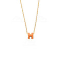 18K Mini Pop Hermès Orange Necklace