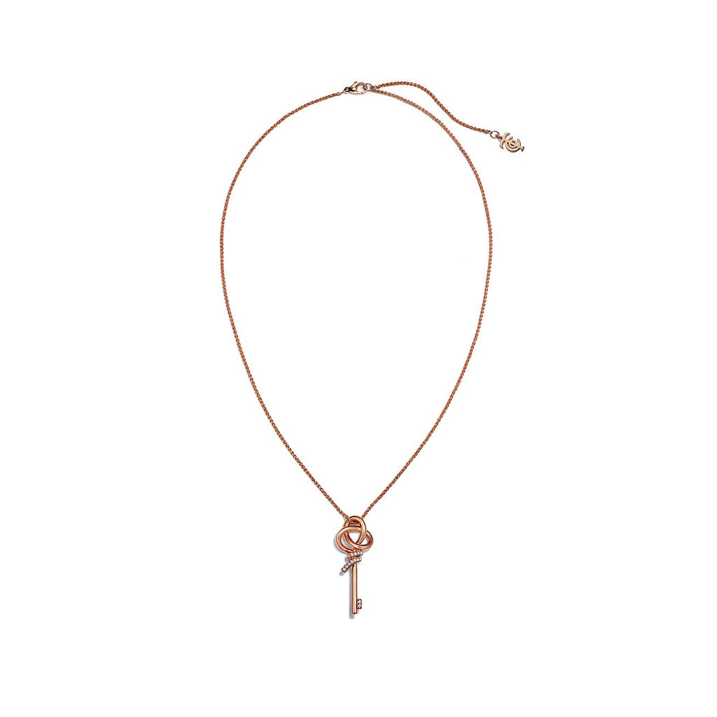 18K Tiffany & Co. Keys Woven Diamonds Medium Necklace