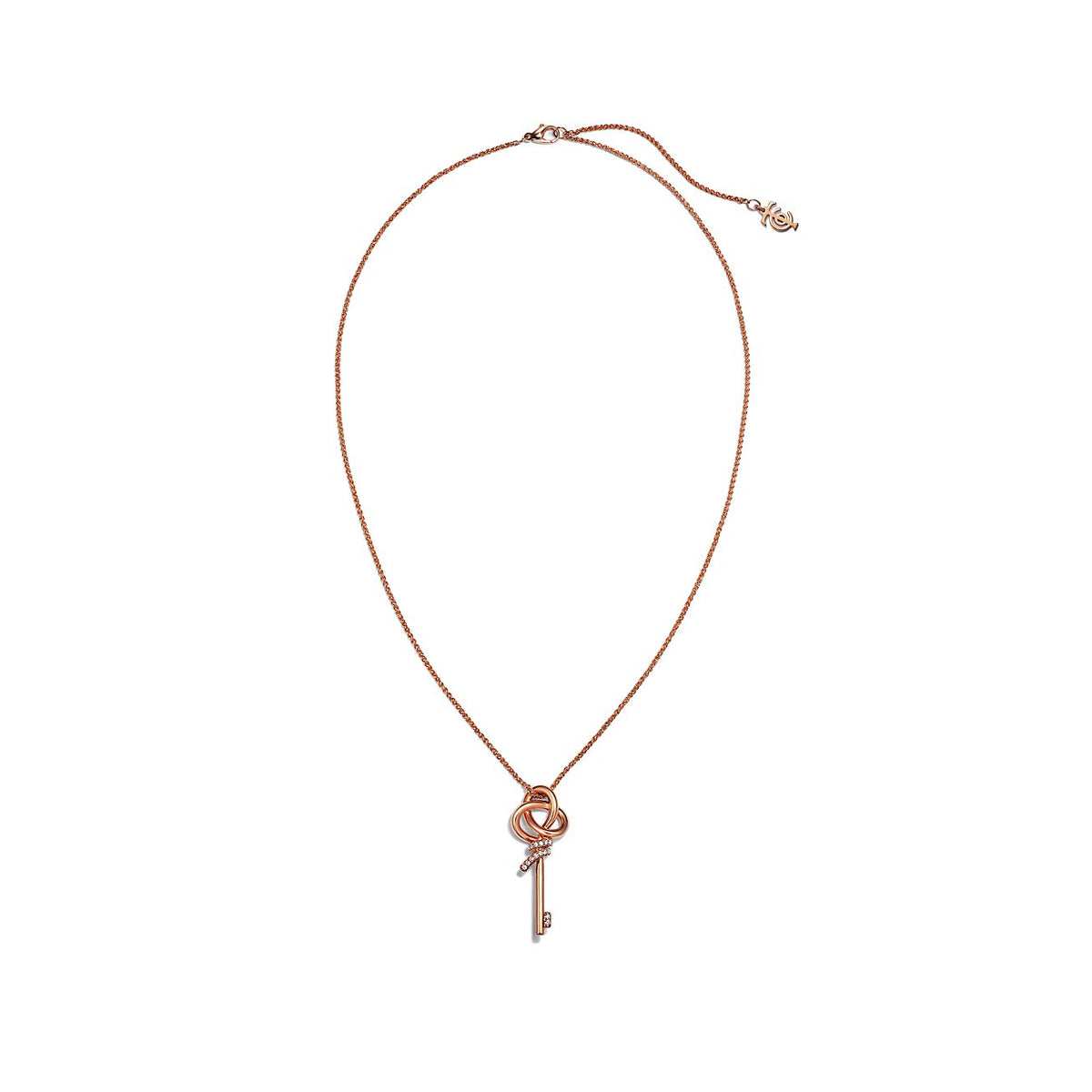 18K Tiffany & Co. Keys Woven Diamonds Medium Necklace