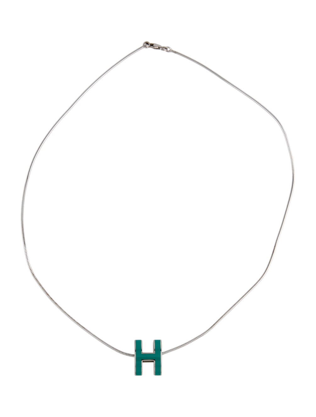 18K Mini Pop Hermès Green Necklace