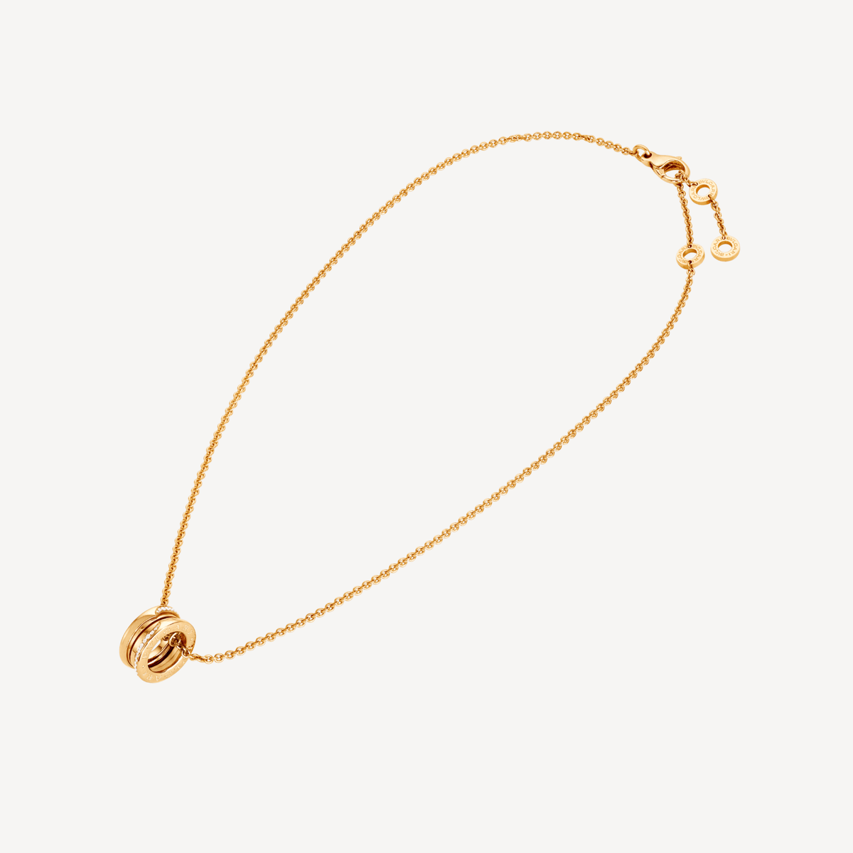 18K BVLGARI B.ZERO1 Demi-Pave Diamonds Necklace
