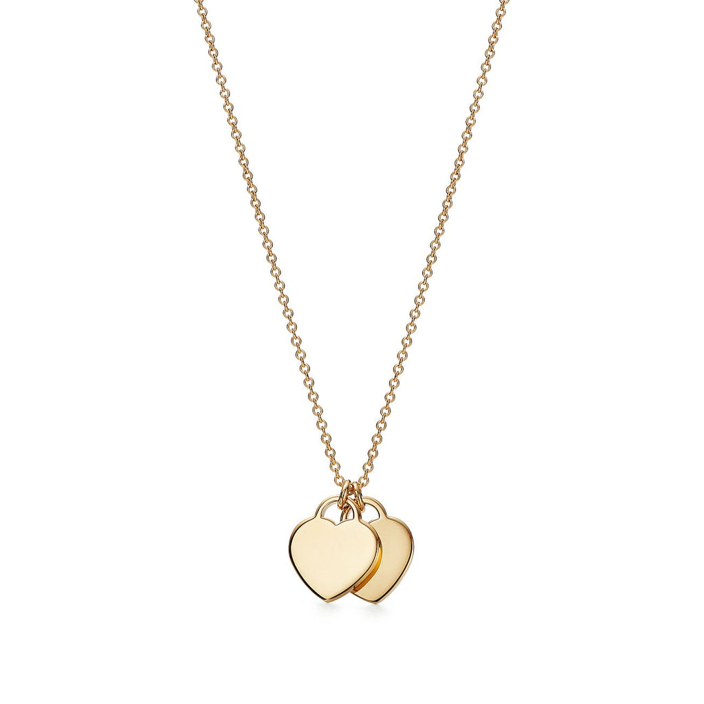 18K Return to Tiffany & Co. Mini Double Heart Necklace
