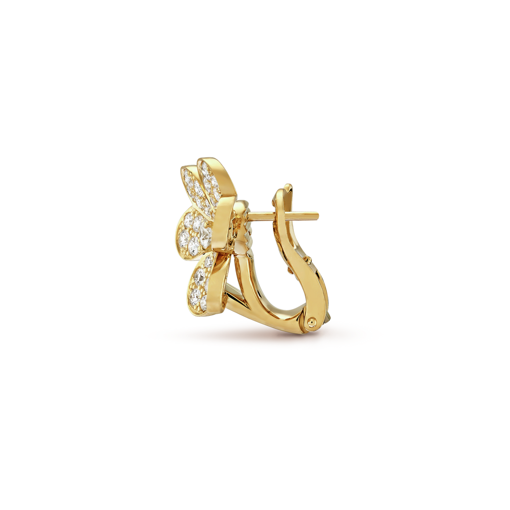 18K Yellow Gold Van Cleef & Arpels Frivole Small Model Earrings