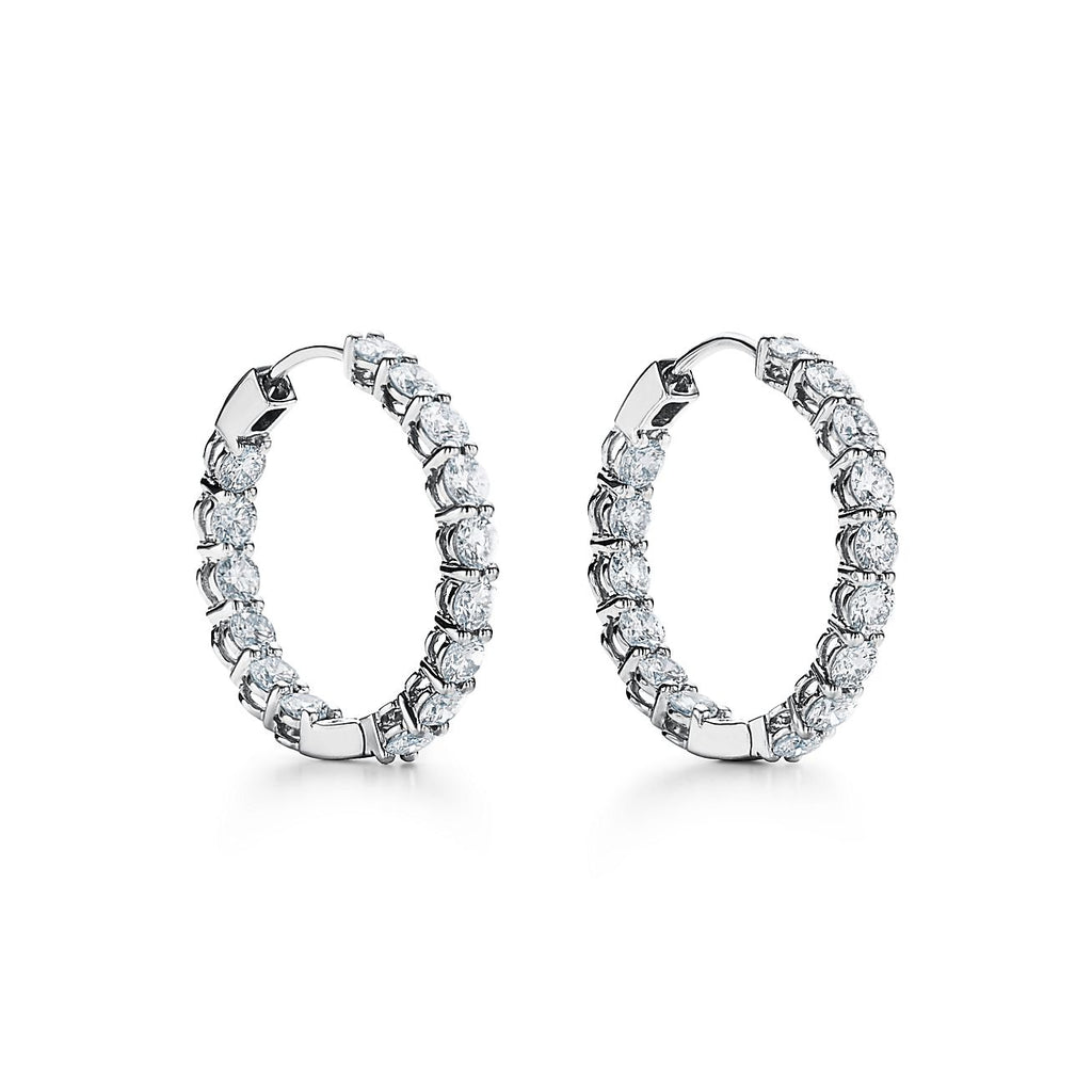 18K Tiffany & Co. Hoop Diamonds Earrings