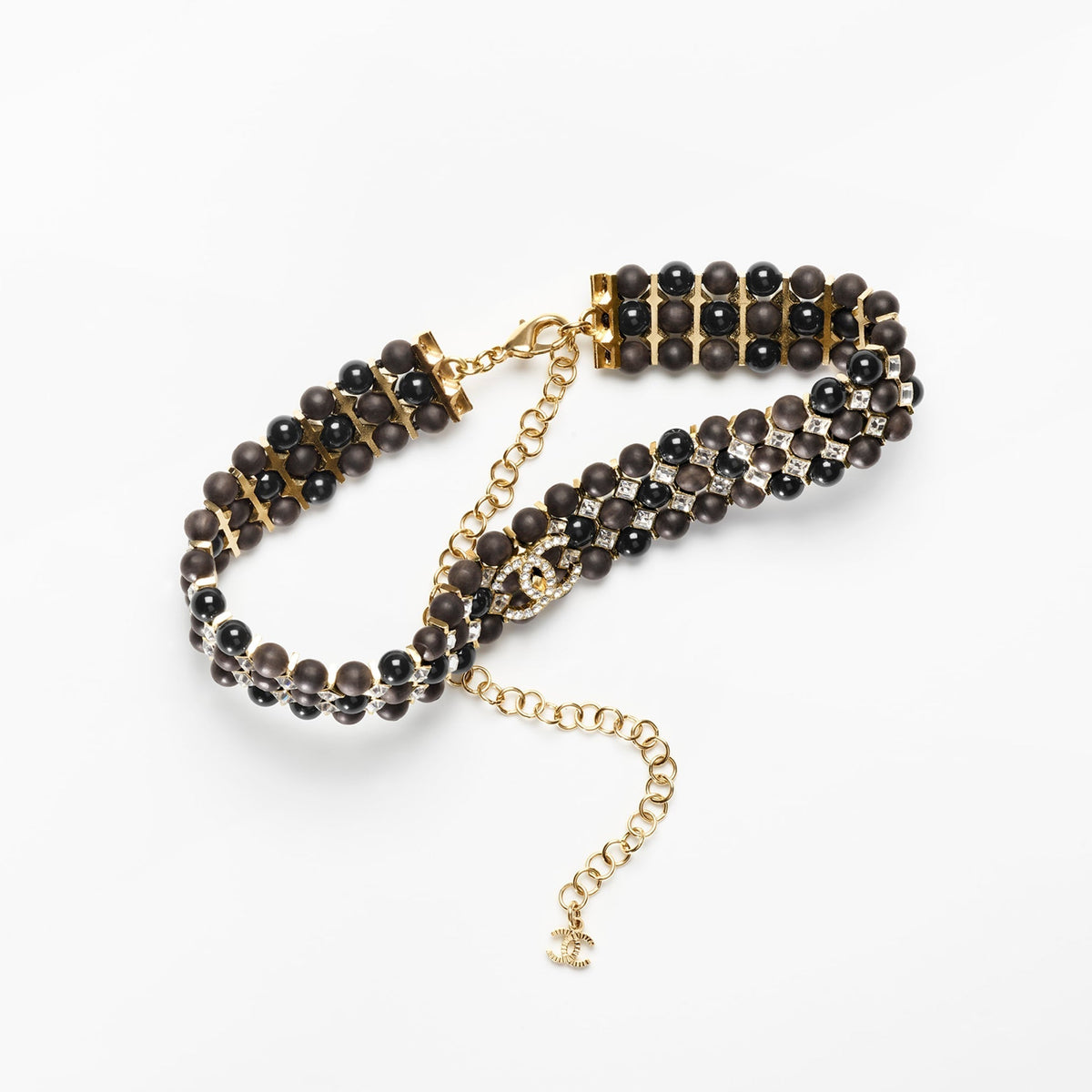 18K Chanel Strass Choker Necklace