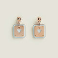 18K As De Celine White Hermès Earrings