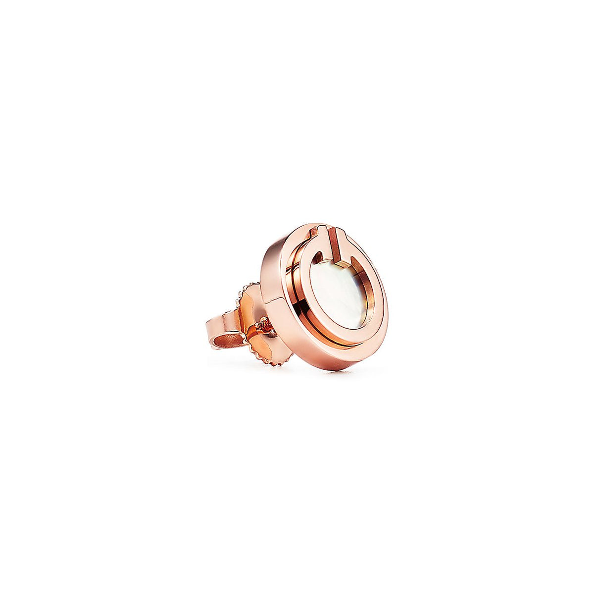 18K Tiffany & Co. Mother-Of-Pearl Circle Earrings