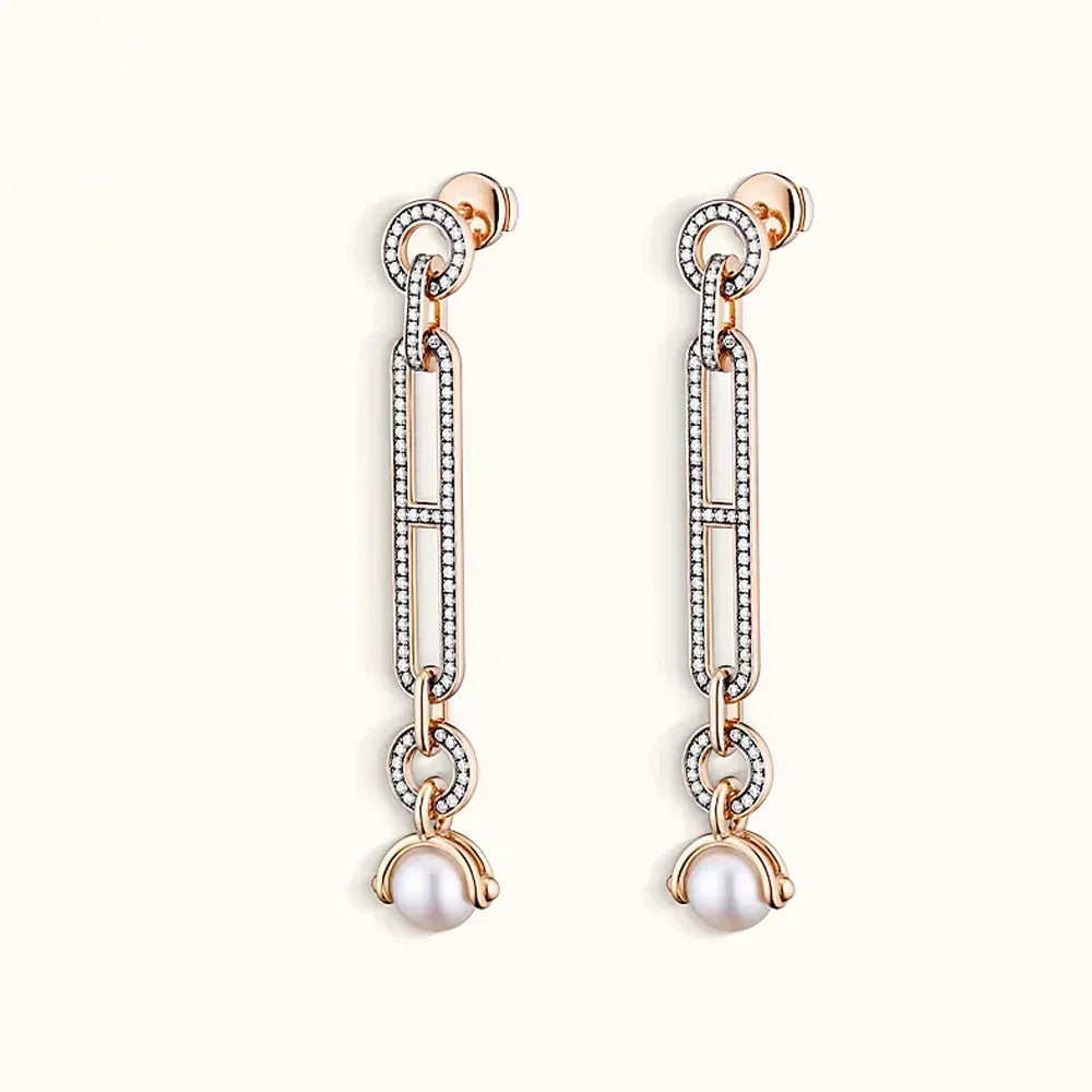 18K Hermès Chandra Diamonds Earrings
