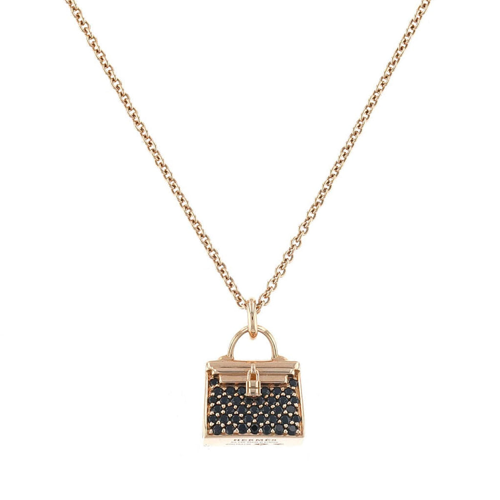 18K Amulettes Kelly Black Diamonds Hermès Necklace