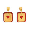 18K As De Celine Red Hermès Earrings