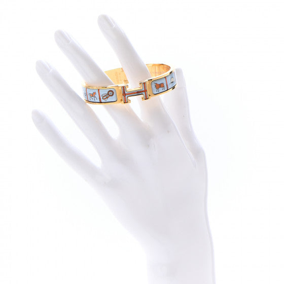 18K Clic Hermès Couvertures Blue Bracelet