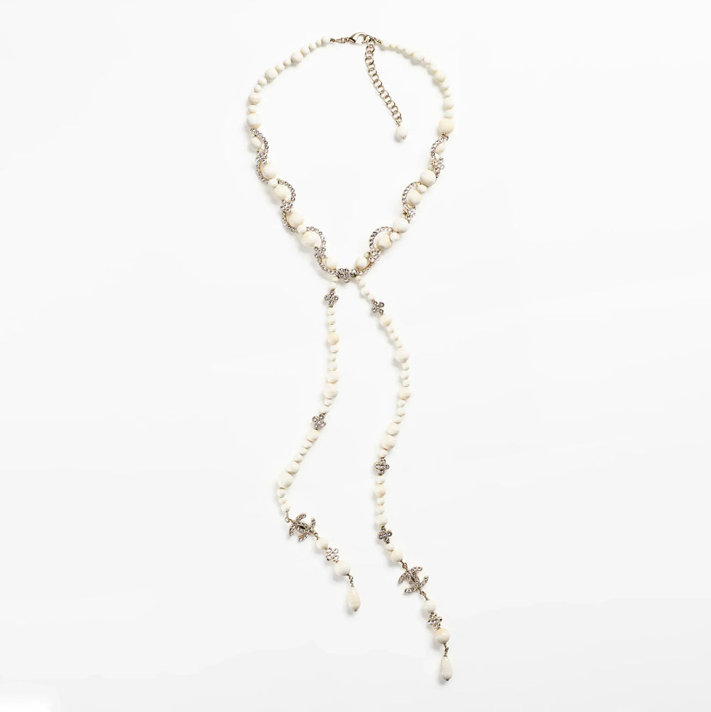 18K Chanel Pearl Chain Necklace
