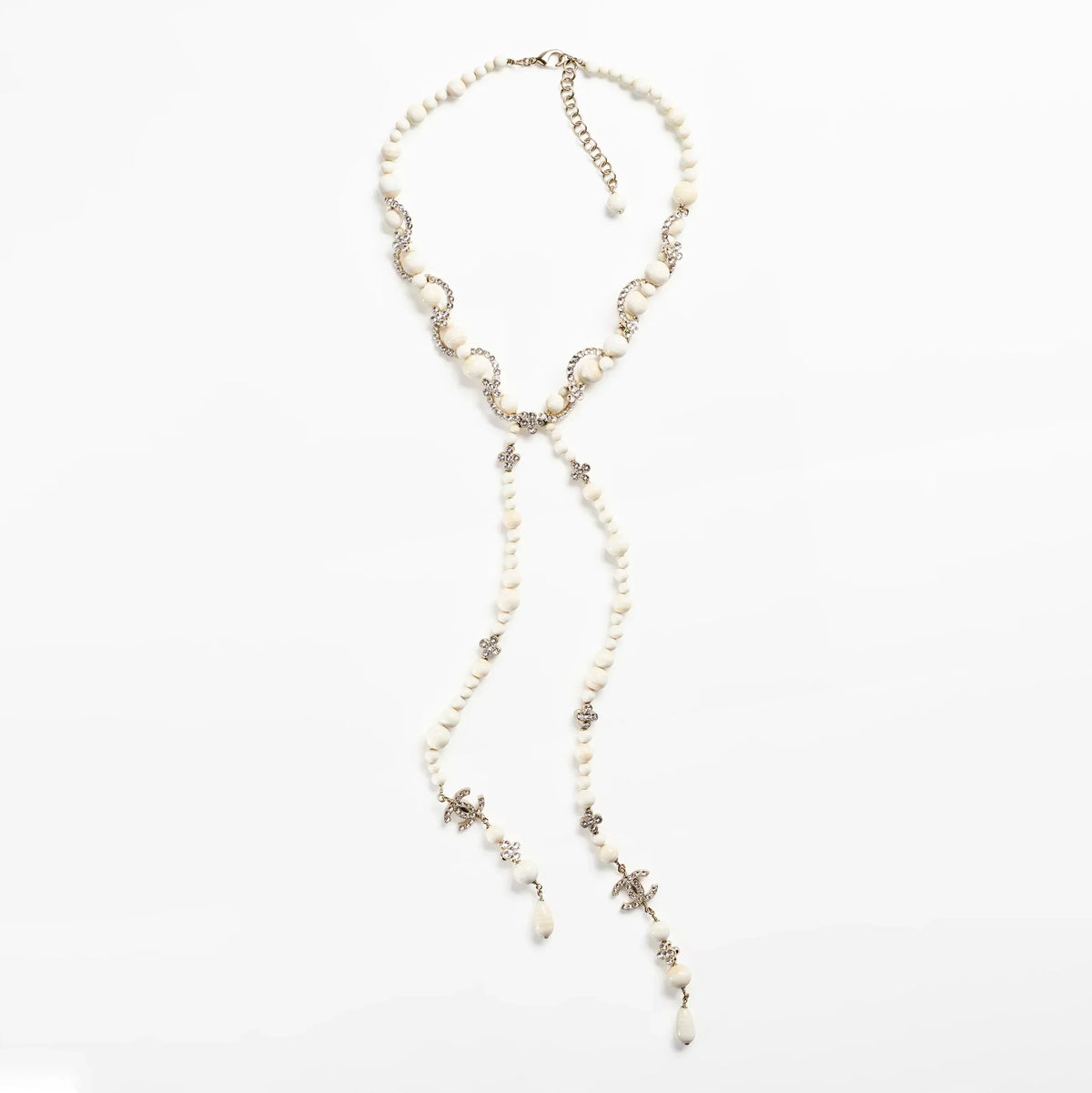 18K Chanel Pearl Chain Necklace