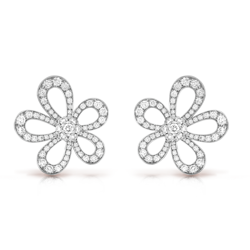 18k Van Cleef & Arpels Flowerlace Earrings