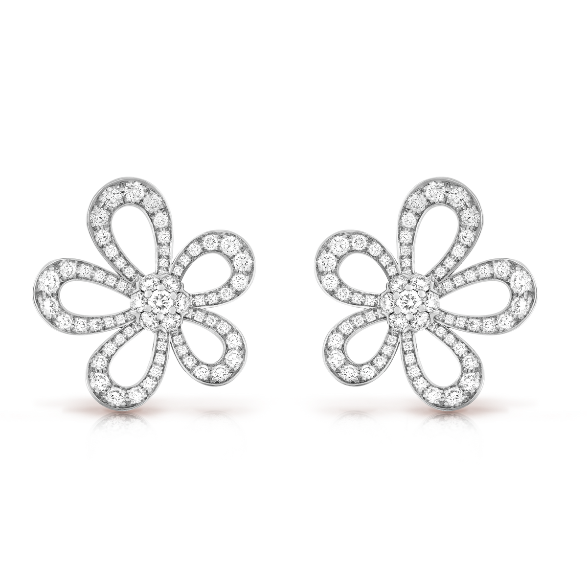 18k Van Cleef & Arpels Flowerlace Earrings