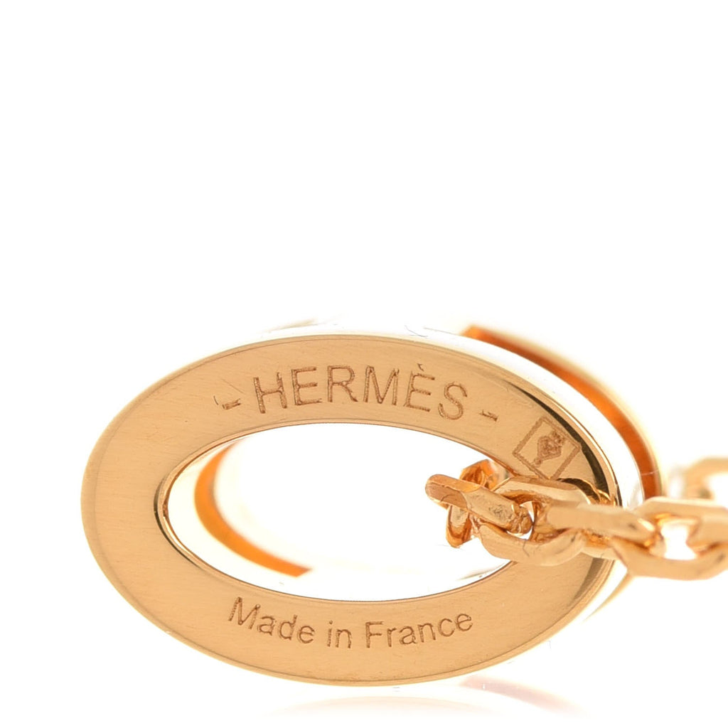 18K Mini Pop Hermès White Necklace