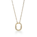 18K Tiffany & Co. Lock Pendant Pave Diamonds Necklace