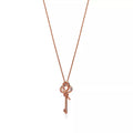 18K Tiffany & Co. Keys Woven Pink Diamonds Medium Necklace
