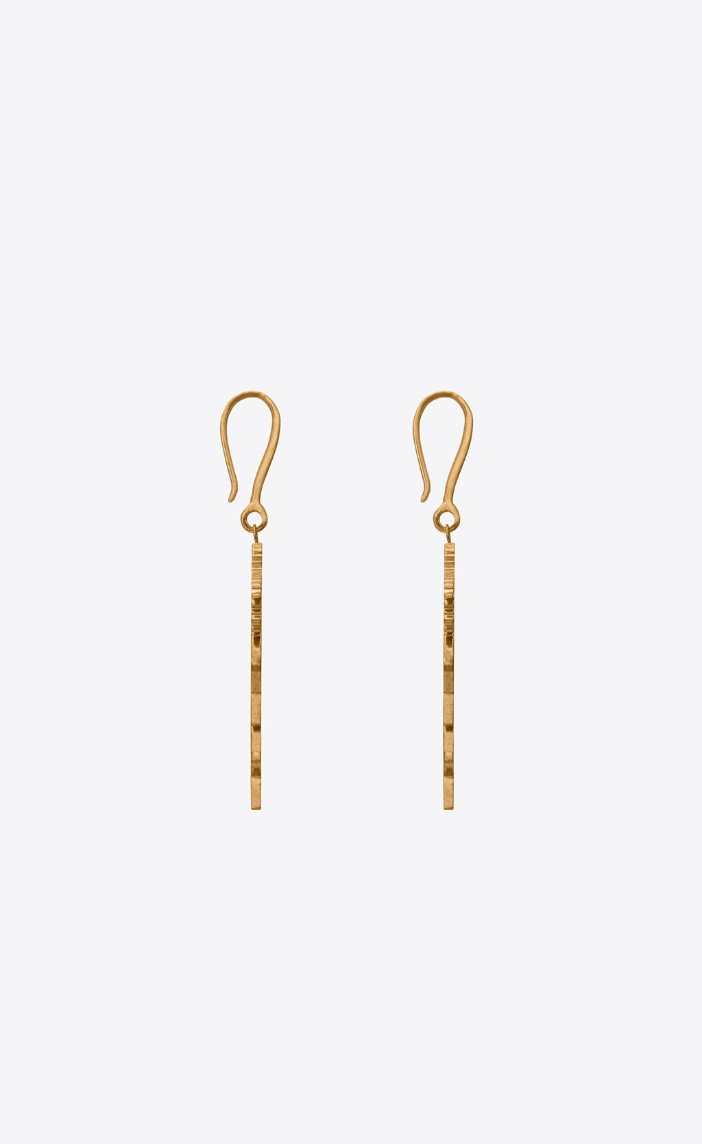 18K Saint Laurent YSL Monogram Palmier Statement Earrings