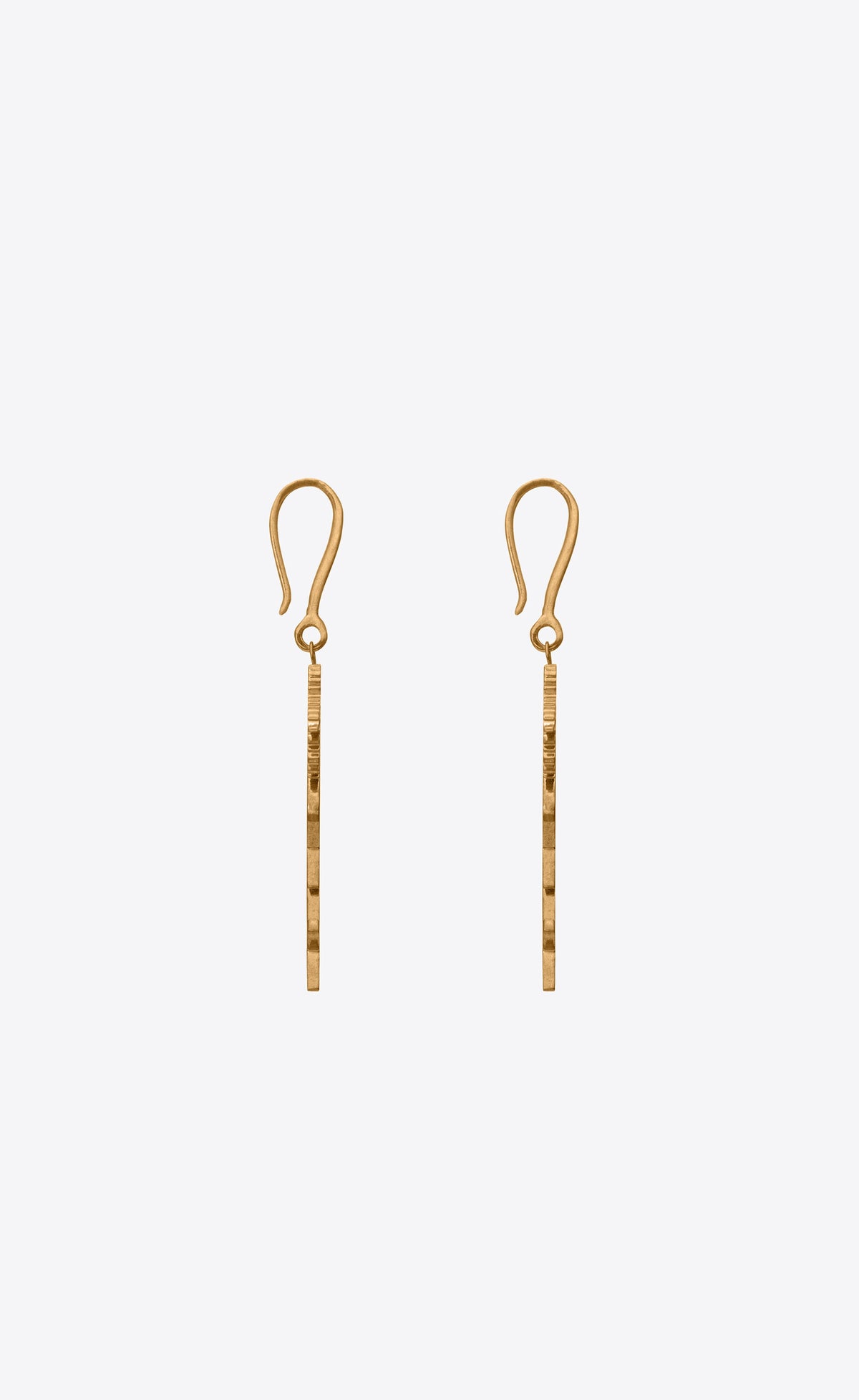 18K Saint Laurent YSL Monogram Palmier Statement Earrings