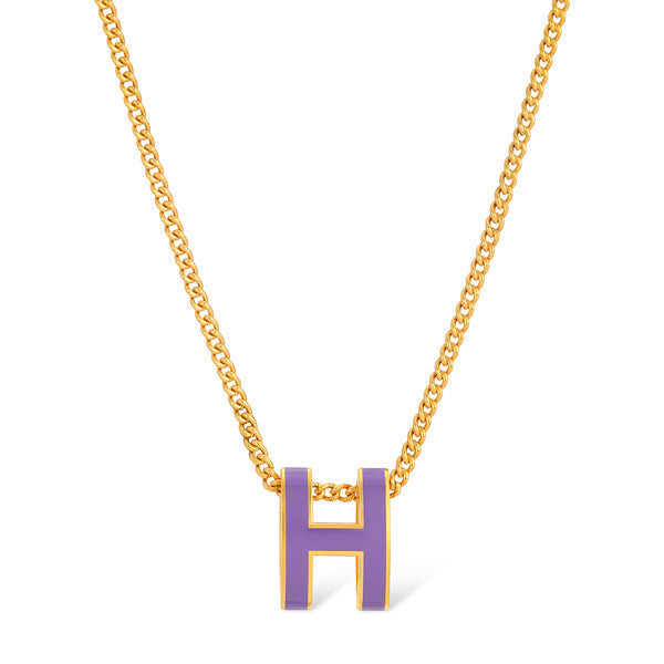 18K Mini Pop Hermès Purple Necklace