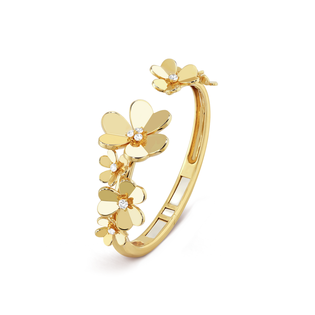 18K Van Cleef & Arpels Frivole Seven Flowers Bracelet