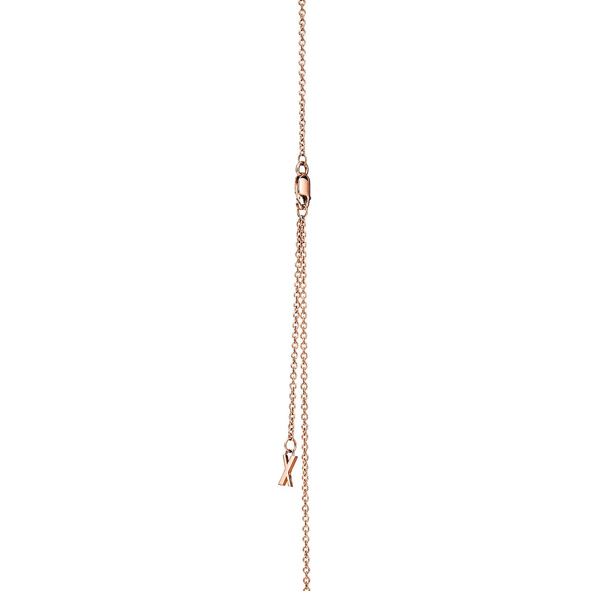 18K Tiffany & Co. Atlas X Closed Interlocking Pendant Necklace