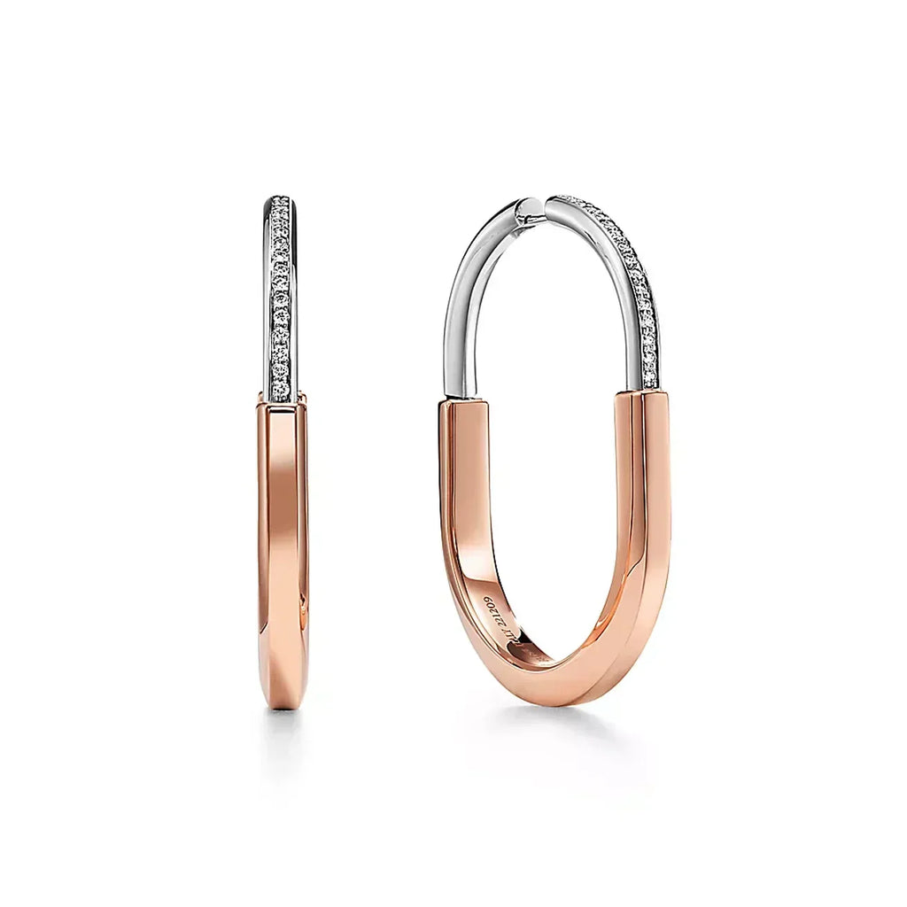 18K Tiffany & Co. Lock Diamond Earrings