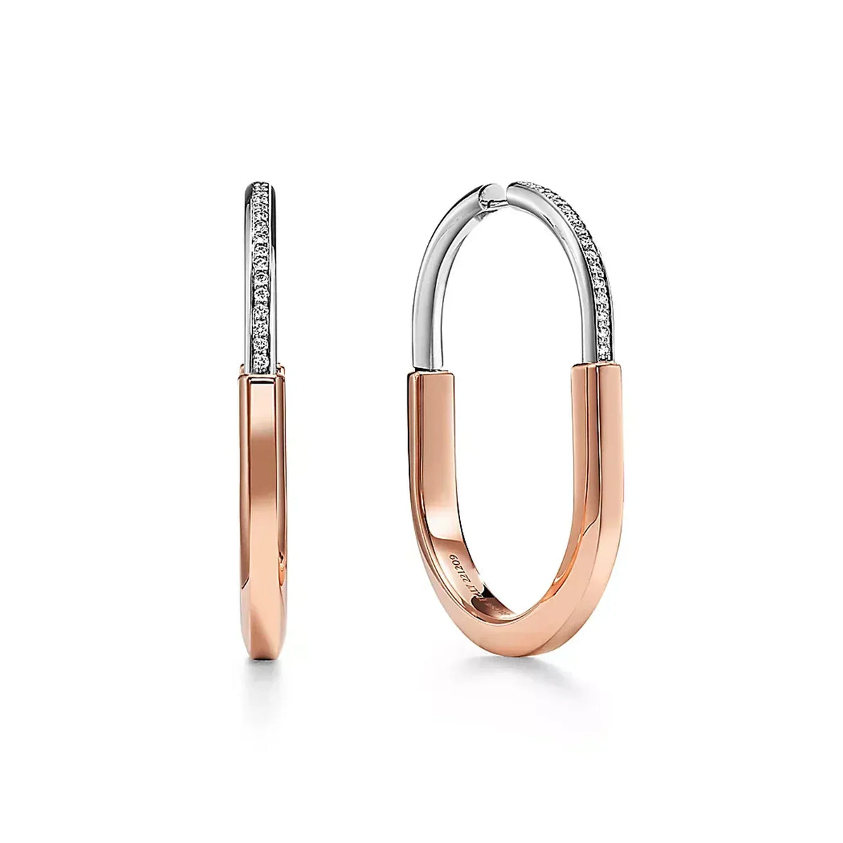 18K Tiffany & Co. Lock Diamond Earrings