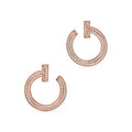 18K Tiffany & Co. T1 Open Hoop Rose Gold Earrings
