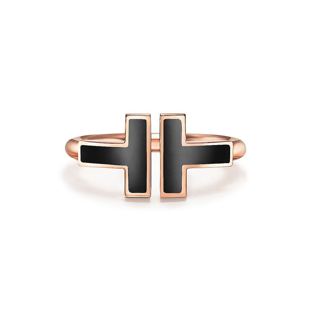 18K Tiffany & Co. Black Onyx Wire Ring