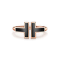 18K Tiffany & Co. Black Onyx Wire Ring
