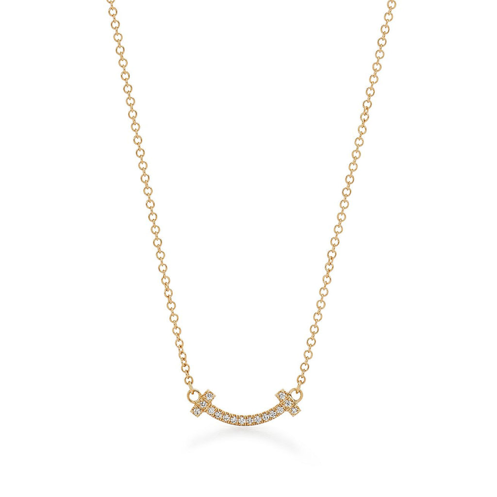 18K Tiffany & Co. Small Diamond Pendant Necklace
