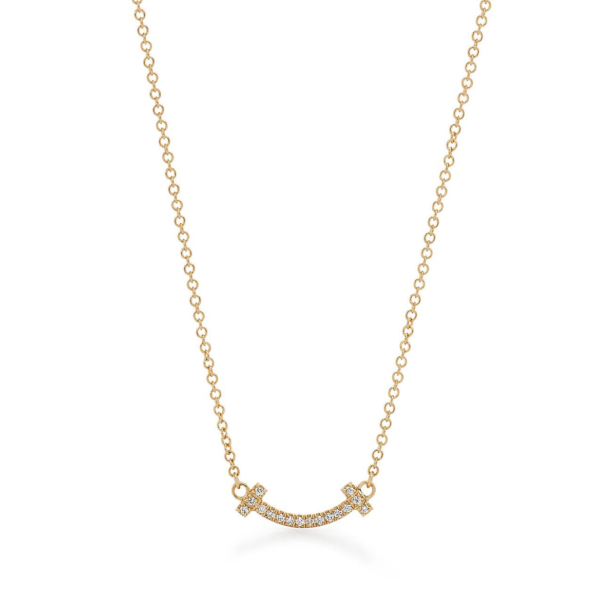 18K Tiffany & Co. Small Diamond Pendant Necklace