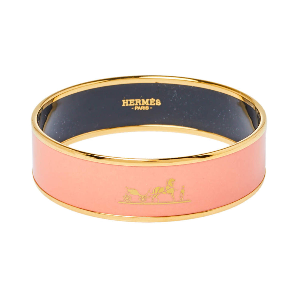 18K Enamel Cal¨¨che Wide Bangle Hermès Bracelet