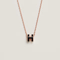 18K Mini Pop Hermès Black Necklace