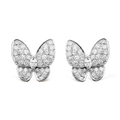 18K Van Cleef & Arpels Two Butterfly Diamonds Earrings