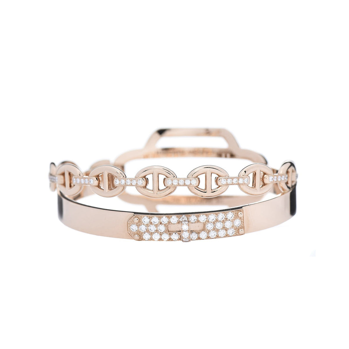 18K Kelly Double Tour Diamond Hermès Bracelet