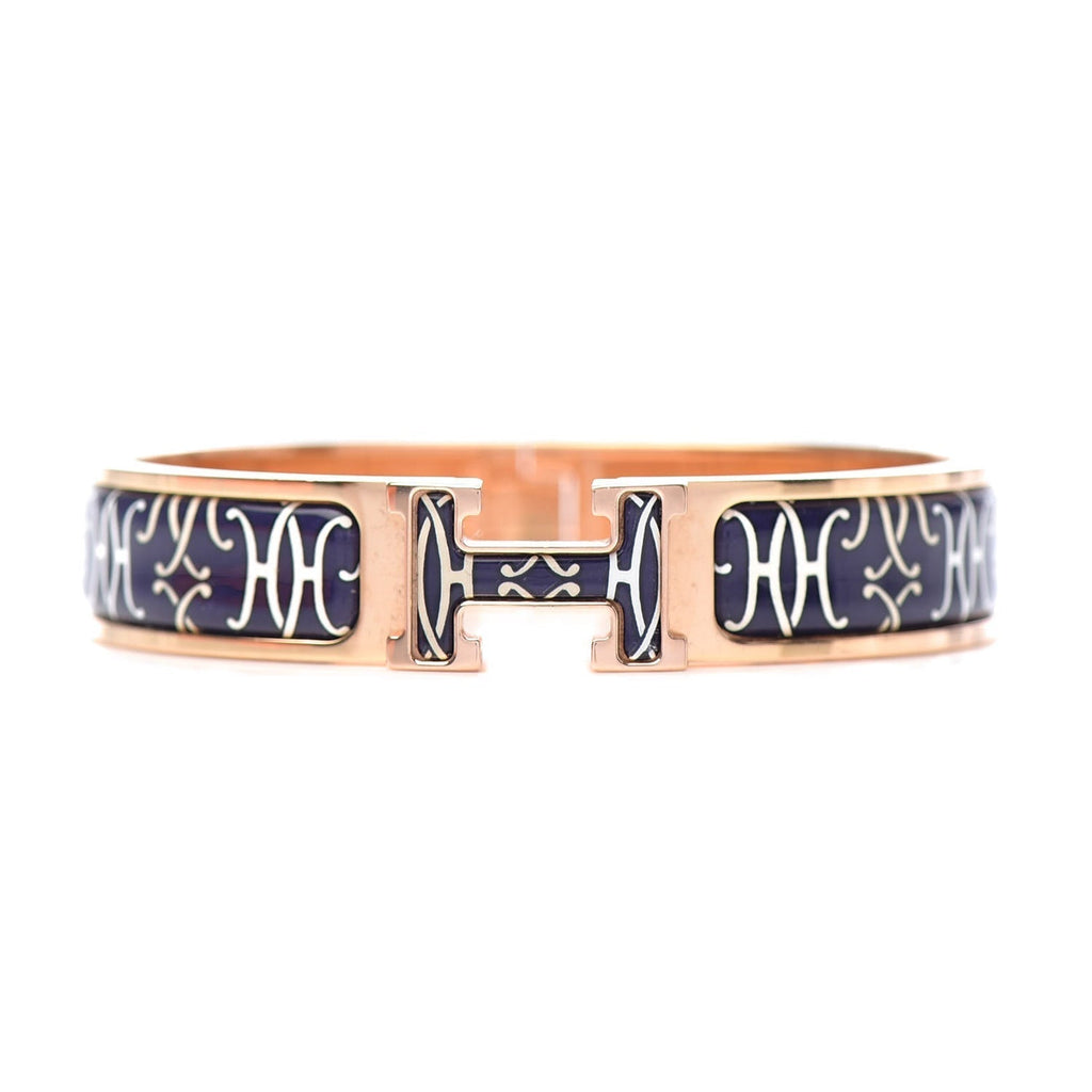 18K Clic Hermès H Lift Black Bracelet