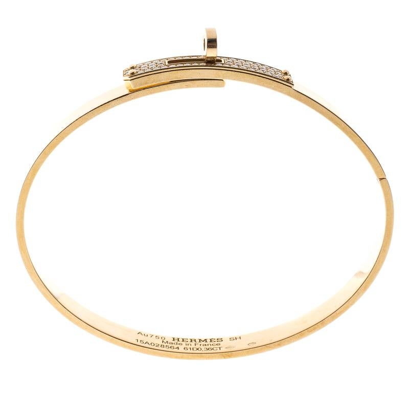 18K Kelly Small Model Diamond Hermès Bracelet