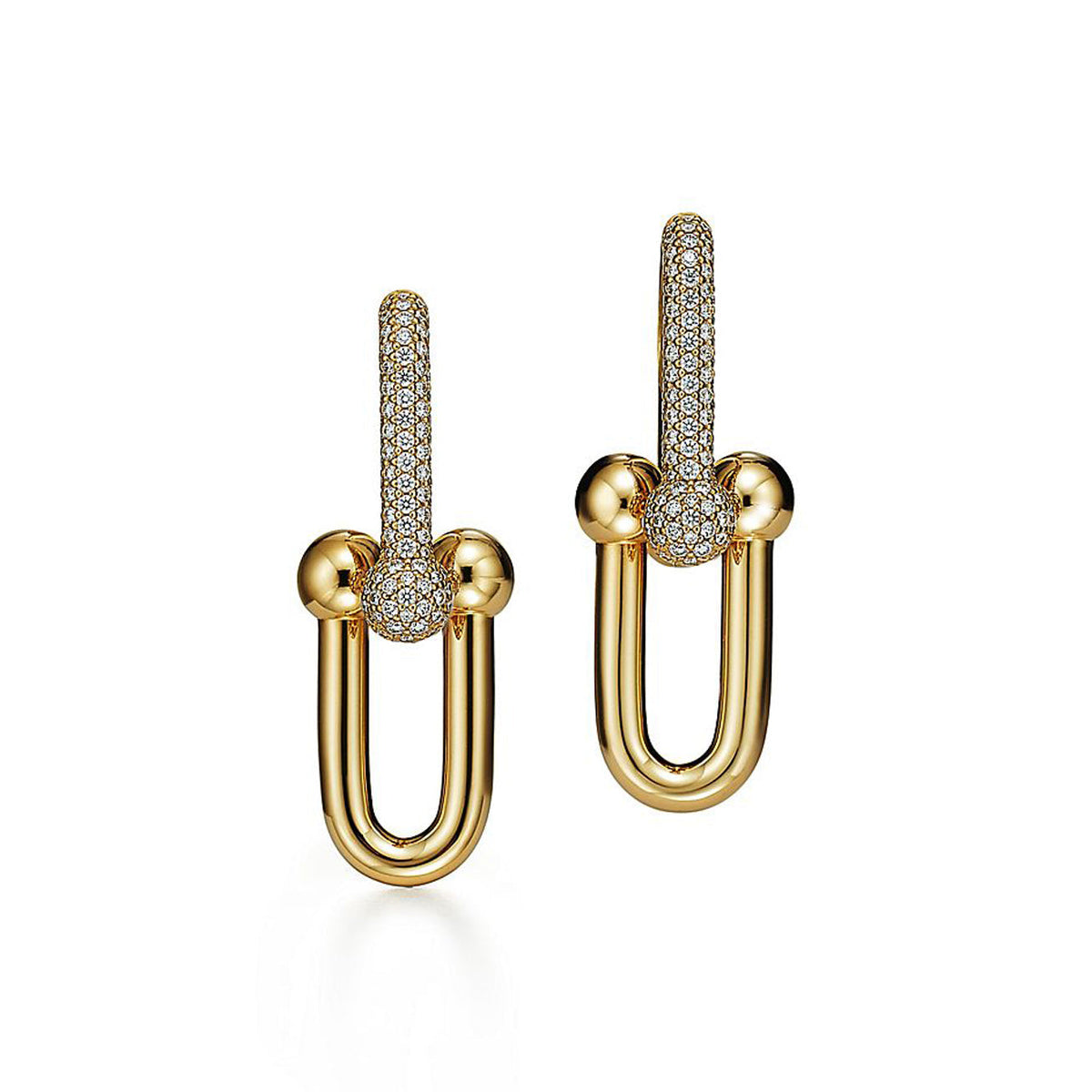 18K Tiffany & Co. HardWear Large Link Diamonds Earrings