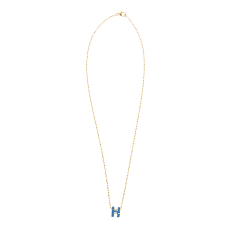 18K Mini Pop Hermès Blue Necklace