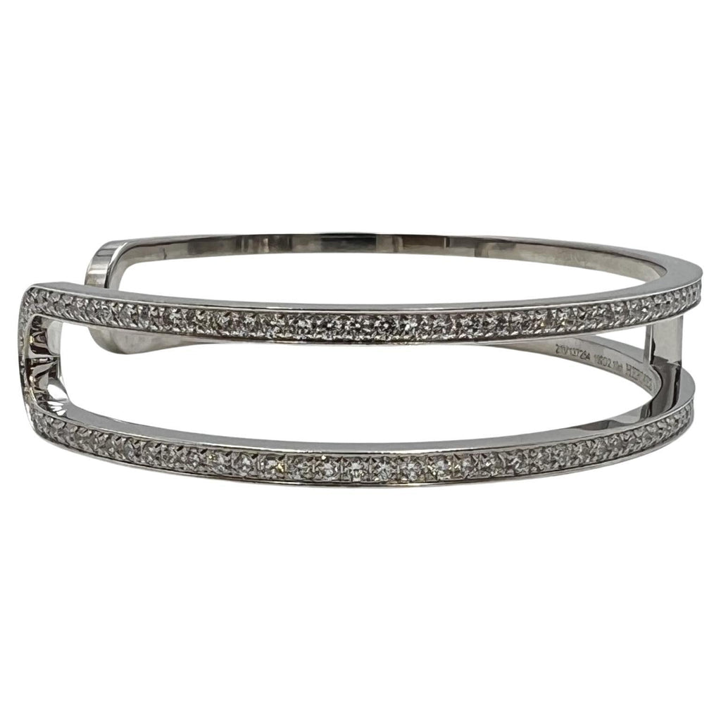 18K Ever Chain D¡¯ancre Cuff Diamond Hermès Bracelet