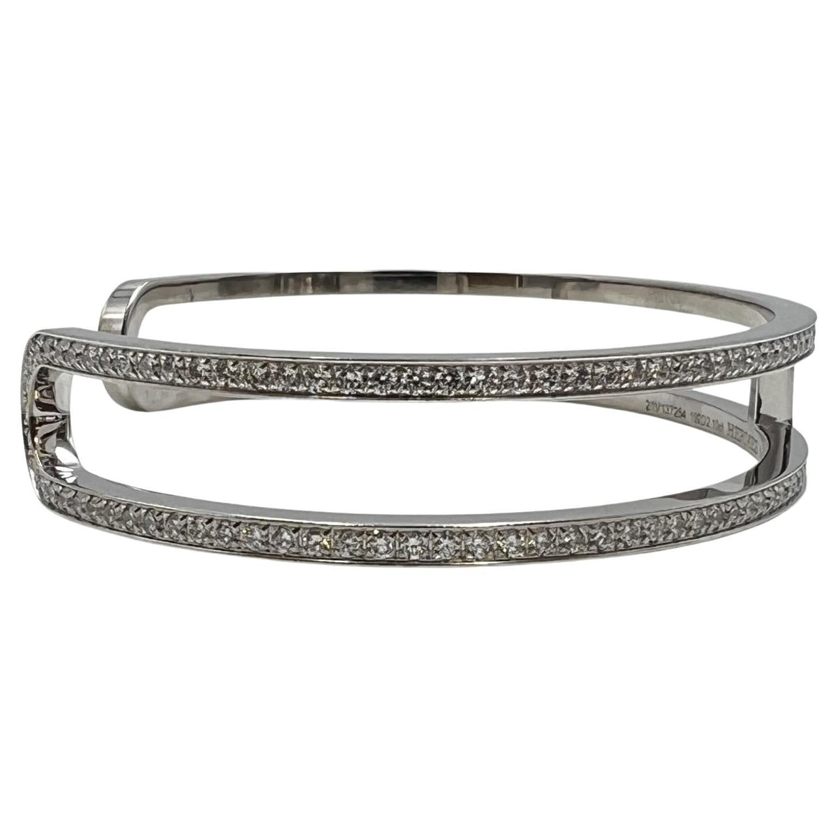 18K Ever Chain D¡¯ancre Cuff Diamond Hermès Bracelet