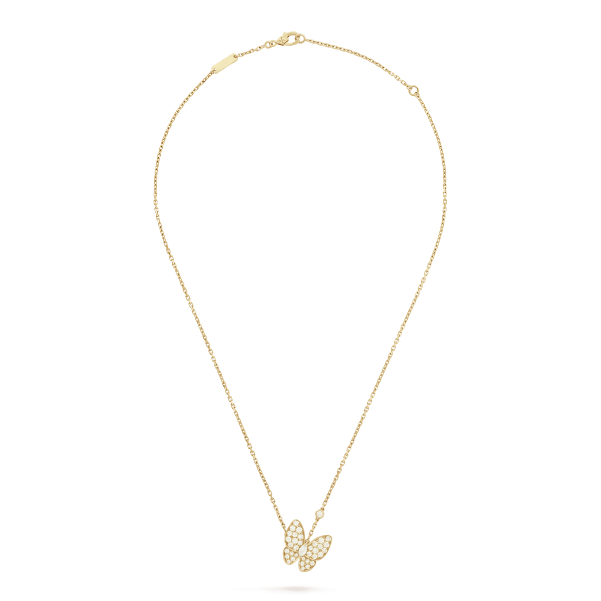 18K Van Cleef & Arpels Two Butterfly Necklace