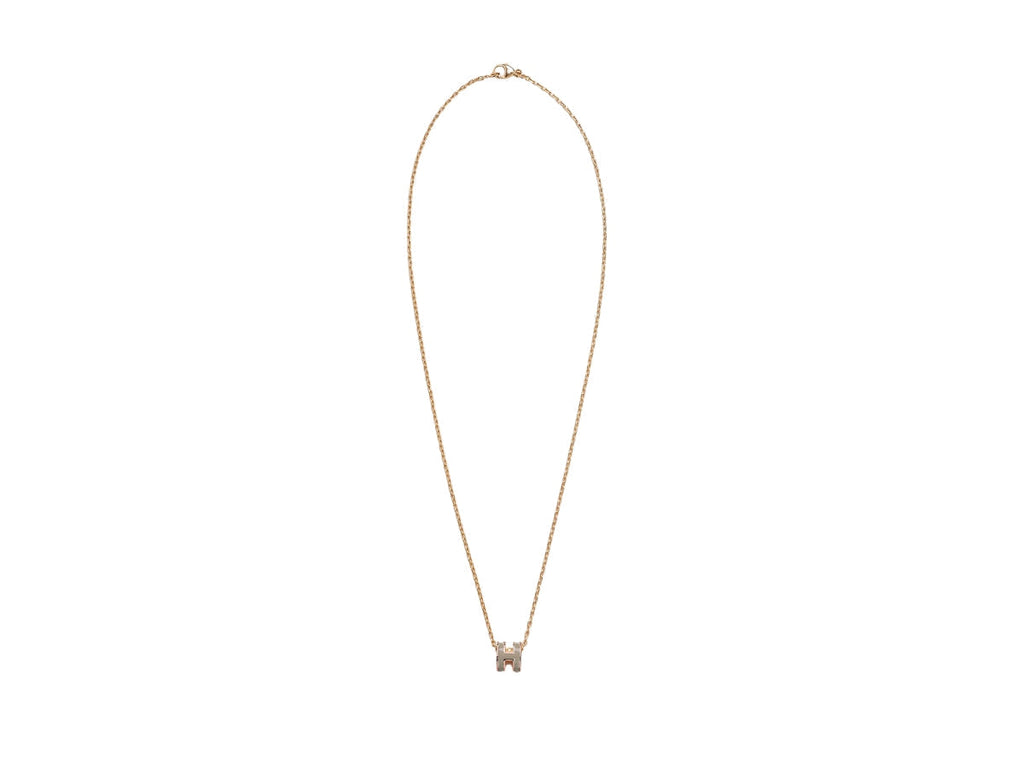 18K Mini Pop Hermès Grey Necklace